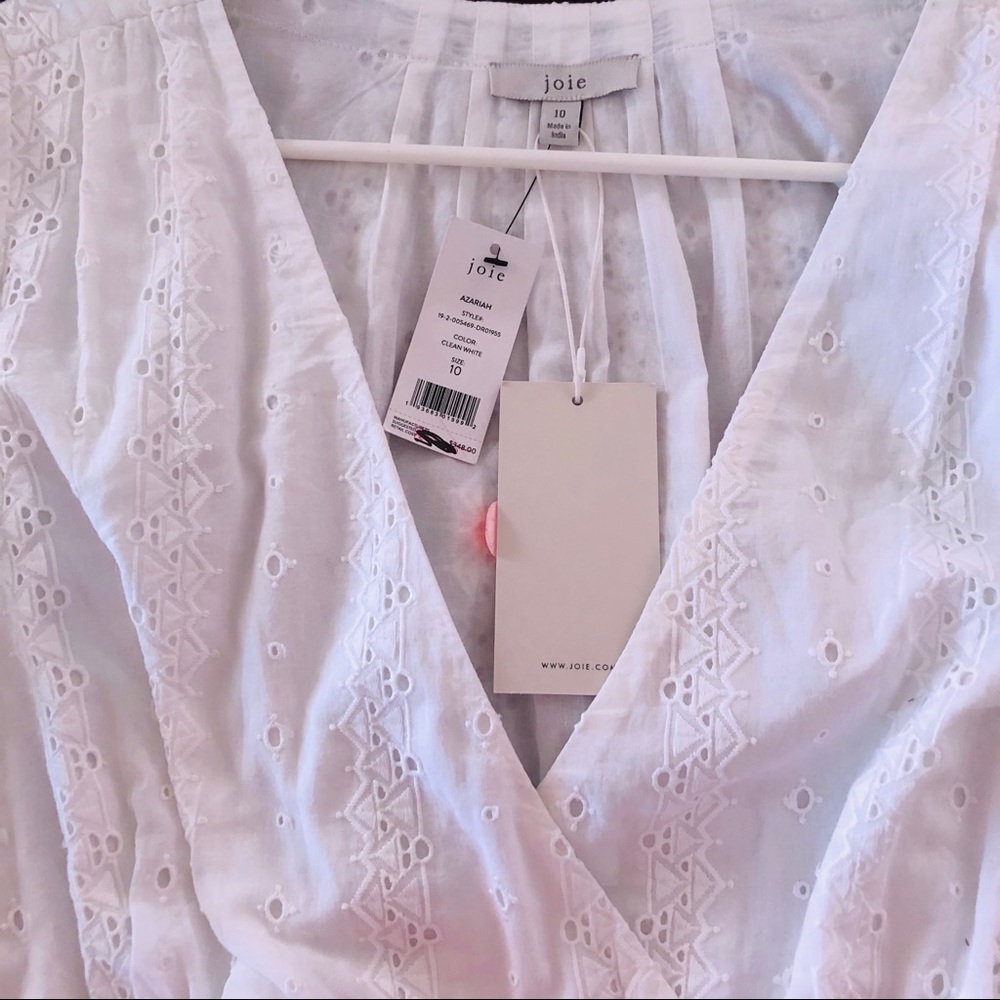 Joie Azariah White Eyelet Wrap Dress - Picture 6 of 7